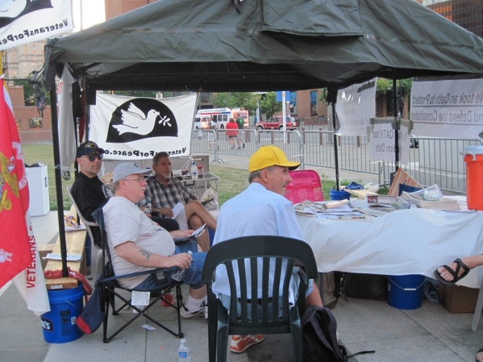 hangin' at vets tent