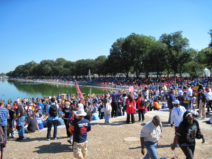 around reflecting pool